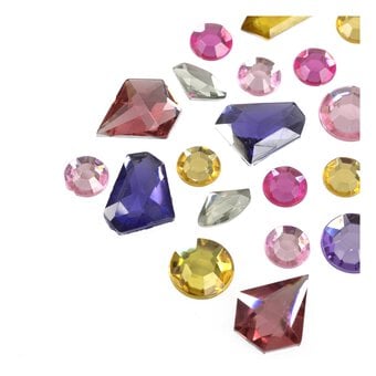 Bright Assorted Adhesive Gems 28 Pack image number 2