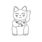 Lucky Cat Plastic Suncatcher image number 1