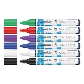 Schneider Set 1 Acrylic Paint-It Markers 4mm 6 Pack image number 3