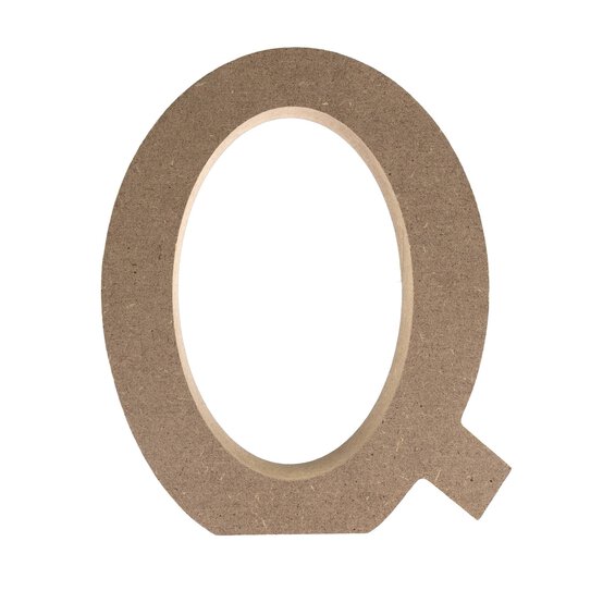 MDF Wooden Letter Q 13cm image number 3