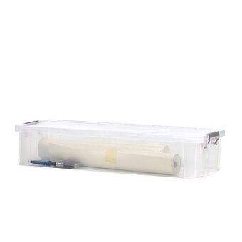Whitefurze Allstore Clear Storage Box 27L 4 Pack Bundle