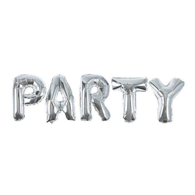 Silver Party Foil Balloon Set image number 1