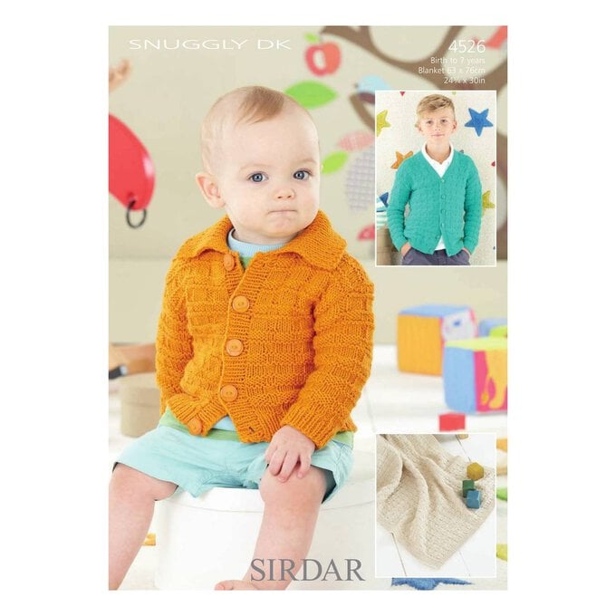 Sirdar Snuggly DK Cardigans and Blanket Digital Pattern 4526 image number 1