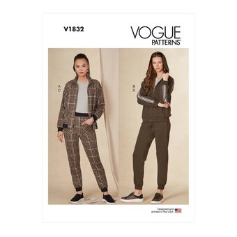 Vogue Women's Jacket and Trousers  Sewing Pattern V1832 (A XS-XXL)