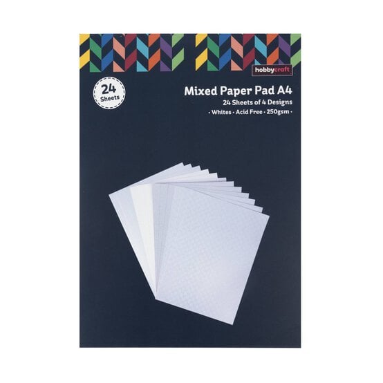 Mixed White Paper Pad A4 24 Sheets  image number 4