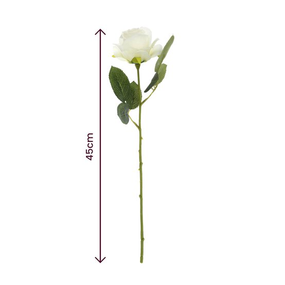 White Rose Stem 45cm image number 5