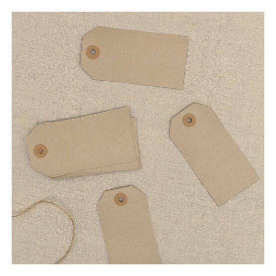 Kraft Brown Luggage Gift Tags 11cm 24 Pack image number 2