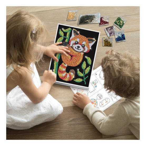 Kitfix Red Panda Sequin Art Red Kit image number 3