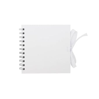 Spiral Bound White Scrapbook 6 x 6 Inches