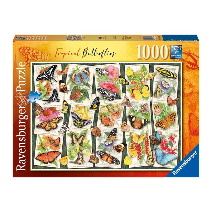 Ravensburger Tropical Butterflies Jigsaw Puzzle 1000 Pieces image number 1