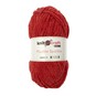 Knitcraft Red Plushie Sparkle Yarn 100g image number 1