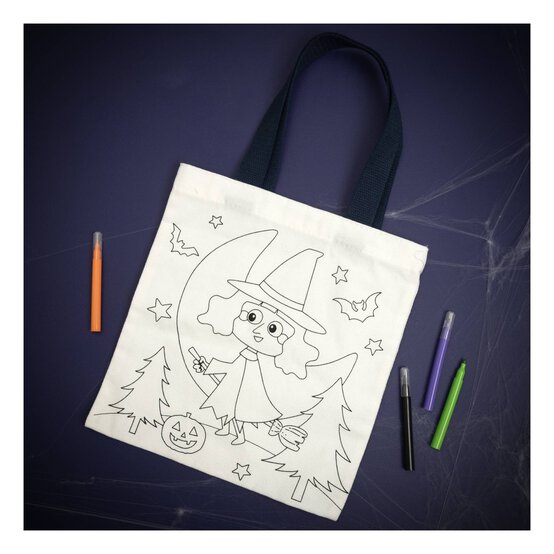Colour Your Own Witch Canvas Bag Kit image number 1