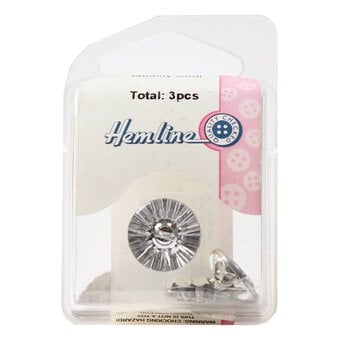 Hemline Clear Novelty Crystal Button 3 Pack image number 2