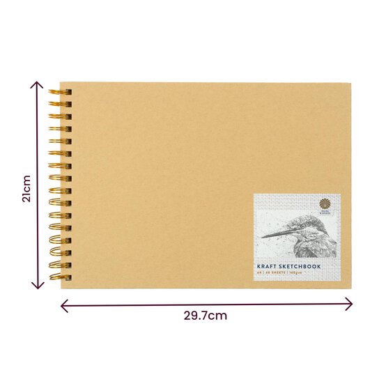 Shore & Marsh Landscape Kraft Sketchbook A4 60 Sheets image number 6