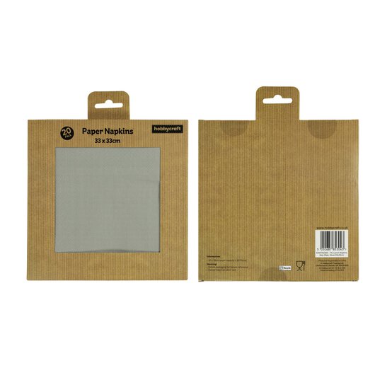 Silver Napkins 20 Pack image number 4