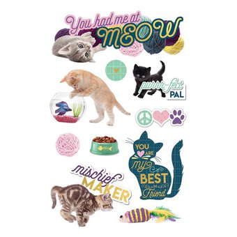 Paper House You Had Me at Meow 3D Stickers