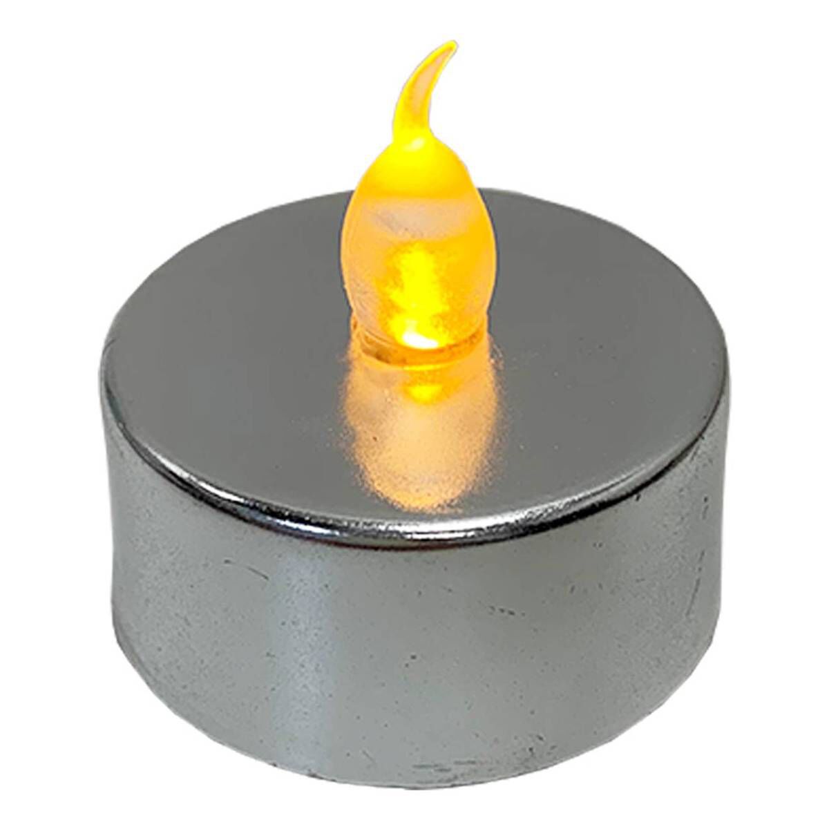 LED Silver Tea Lights 12 Pack Hobbycraft