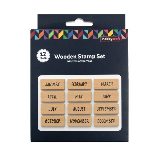 Monthly Wooden Stamps 12 Pack image number 3