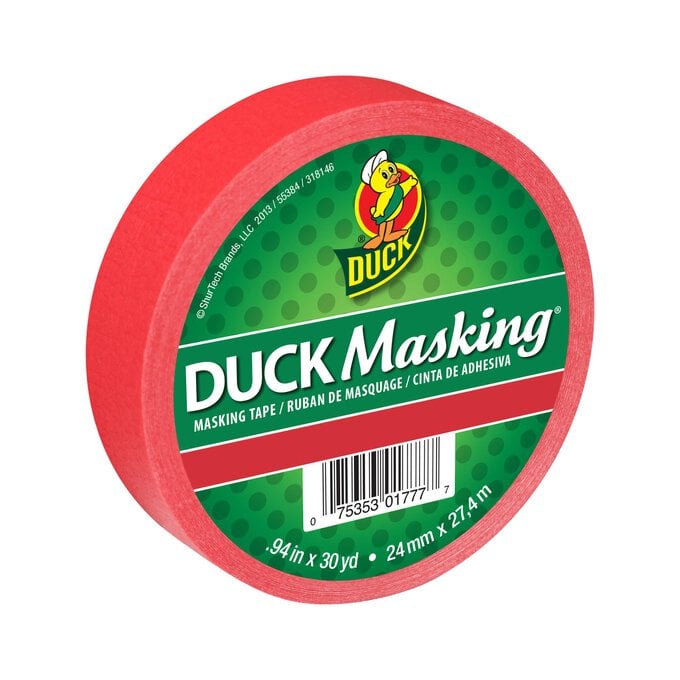 Duck Tape Red Masking Tape 24mm x 27.4m image number 1