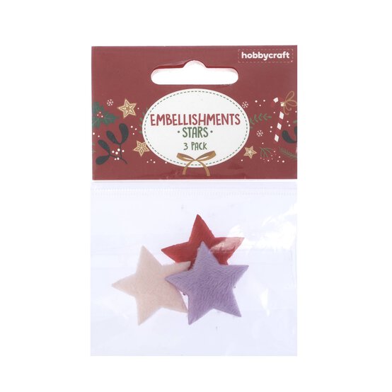 Pink and Purple Velvet Stars 3 Pack image number 4