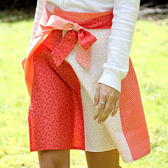 How to Sew a Wrap Skirt from Fat Quarters
