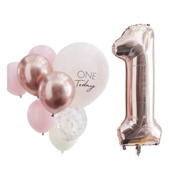 Ginger Ray Pink 1st Birthday Balloon Kit