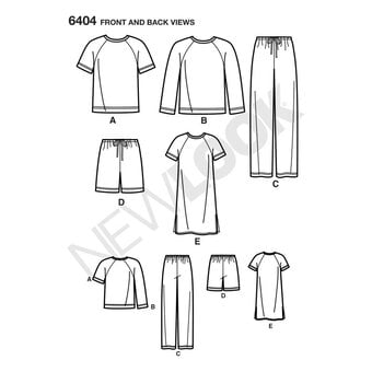 New Look Women and Men's Separates Sewing Pattern 6404 image number 2