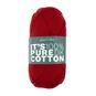 James C Brett Red It’s Pure Cotton Yarn 100g image number 1