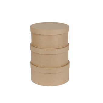 Decopatch Mache Round Nested Boxes 3 Pack