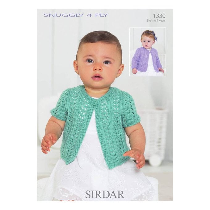 Sirdar Snuggly 4 Ply Cardigan Digital Pattern 1330 image number 1