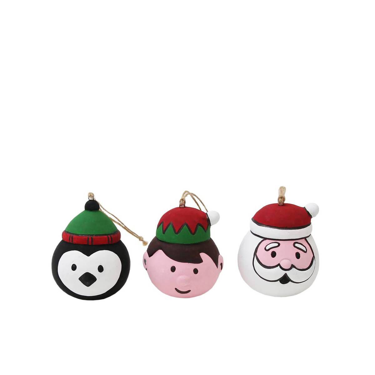 Paint Your Own Ceramic Baubles 3 Pack Hobbycraft