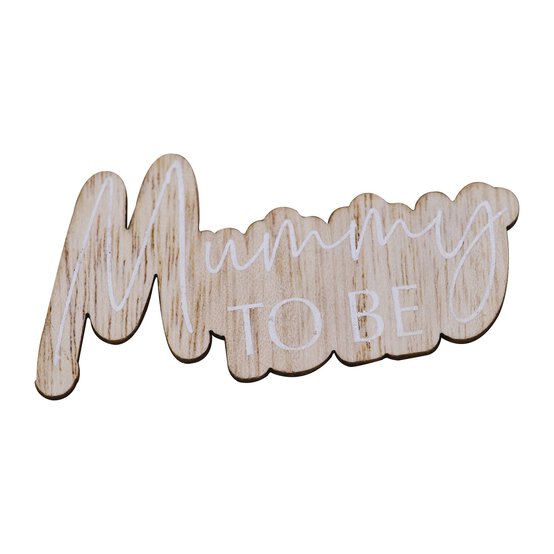 Ginger Ray Mummy-to-Be Wooden Badge image number 1