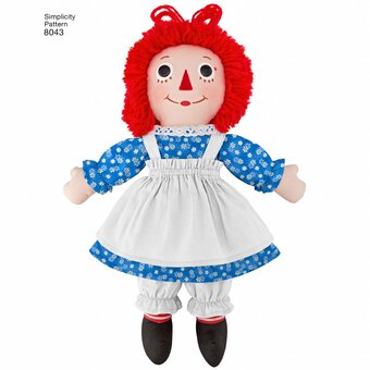 Simplicity Raggedy Dolls Sewing Pattern 8043 image number 5