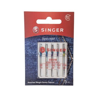 Singer Assorted Denim Machine Needles 5 Pack