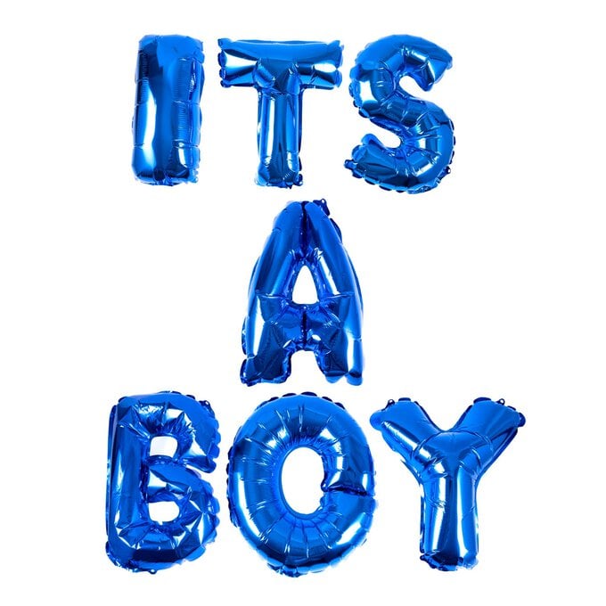 Blue It’s a Boy Foil Balloon Set image number 1