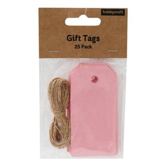 Light Pink Traditional Tags 8cm 25 Pack image number 2