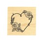 Heart Wreath Wooden Stamp 5cm x 5cm image number 4