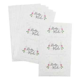 Ginger Ray Floral Jar Label Stickers 21 Pack