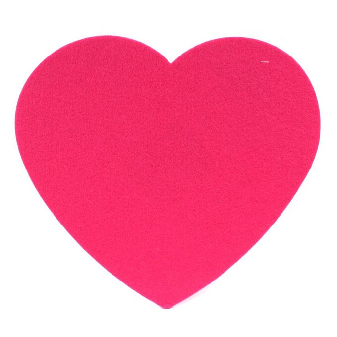 Raspberry Felt Shape Heart 29cm image number 1
