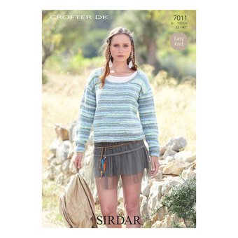 Sirdar Crofter DK Women's Jumper Digital Pattern 7011