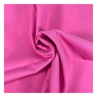 Bright Pink Organic Premium Cotton Fabric by the Metre
