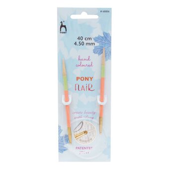 Pony Flair Circular Knitting Needles 40cm 4.5mm