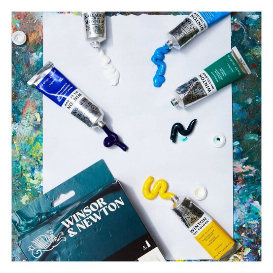 Winsor & Newton Winton Seascapes Oil Colours Set 37ml 5 Pack image number 3