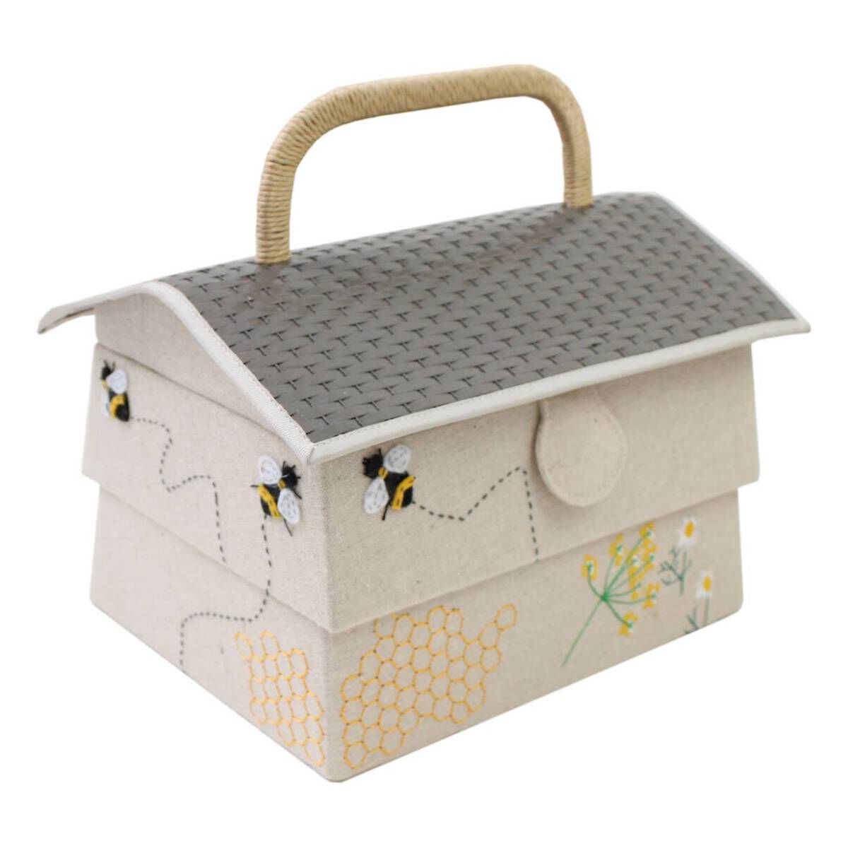 Bumble Bee Hive Sewing Box 19cm x 29cm x 19cm Hobbycraft