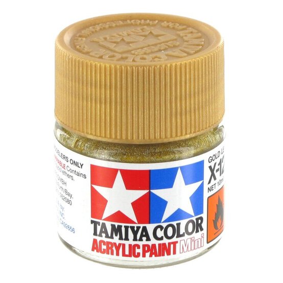 Tamiya Colour Acrylic Paint X-12 Gold Leaf 10ml image number 1