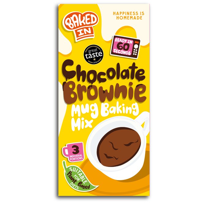 Bakedin Chocolate Brownie Mug Mix 3 Pack