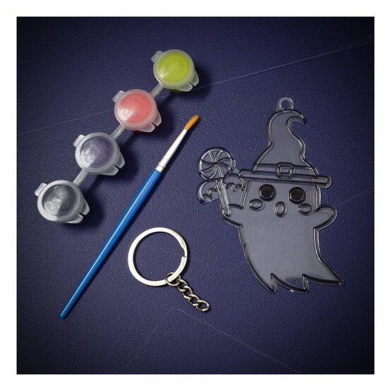 Paint Your Own Ghost Suncatcher Keyring  image number 1