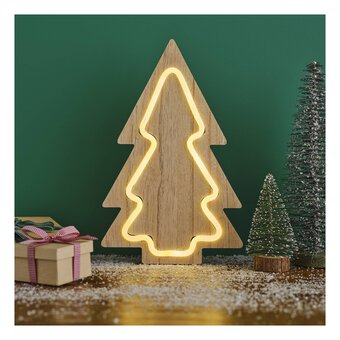 LED Wooden Tree 30cm