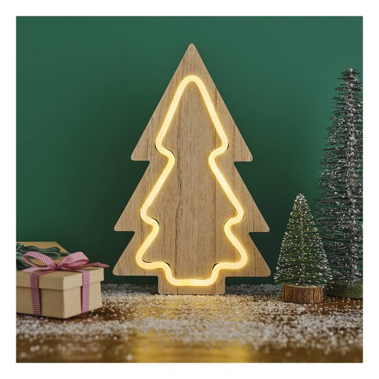 LED Wooden Tree 30cm image number 1