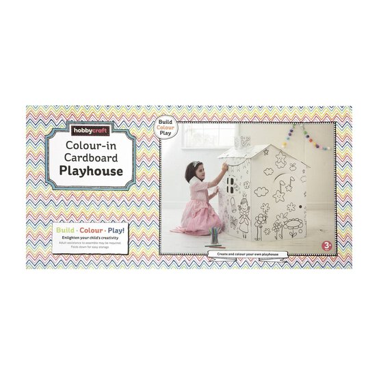 Colour-In Cardboard Playhouse 90cm image number 2